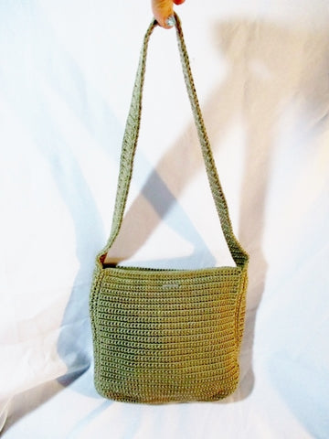 THE SAK Hobo Shoulder Bag Crossbody Macrame Knit CROCHET BEIGE TAN Boho