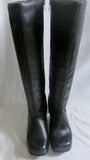 New Womens SILHOUETTES Faux Leather Thigh High Heel Boots FETISH BLACK 9.5W Diva