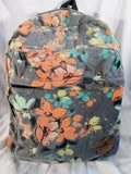 O'NEILL Vegan BACKPACK Rucksack Travel School Book BAG GRAY FLORAL Shoulder