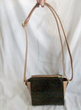 TRAVELSMITH RFID Crossbody Bag with Anti-Theft Pacsafe Shoulder Vegan BLACK CAMEL