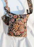 VERA BRADLEY FAN KENSINGTON Quilted Crossbody Hobo Bag Satchel BROWN PAISLEY