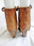 Womens ZIGI SOHO RODEO SHEATH Suede Ankle Boots Booties RHINESTONE 7.5 BROWN Boho
