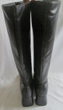 New Womens SILHOUETTES Faux Leather Thigh High Heel Boots FETISH BLACK 9.5W Diva
