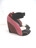 NEW PIERRE HARDY WEDGE Heel Shoe Sandal 36.5 PINK PURPLE Suede