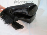 NEW YVES SAINT LAURENT PALAIS MOHAWK Pump Shoe BLACK 36.5 6 BLACK YSL Womens