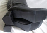 New Womens SILHOUETTES Faux Leather Thigh High Heel Boots FETISH BLACK 9.5W Diva