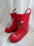 Toddler Childrens Kids DISNEY MICKEY MOUSE RAIN BOOT Wellies Gumboots RED 10