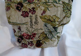 Vegan Ethnic FLORAL TAPESTRY Shoulder Bag Crossbody Asia Button GREEN LEAF FLOWER