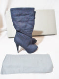 NEW NWT ALEXANDER McQUEEN DENIM PLATFORM SHOE Bootie 36.5 6 BLUE