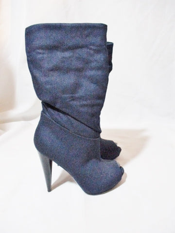 NEW NWT ALEXANDER McQUEEN DENIM PLATFORM SHOE Bootie 36.5 6 BLUE