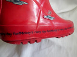 Toddler Childrens Kids DISNEY MICKEY MOUSE RAIN BOOT Wellies Gumboots RED 10