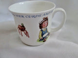 NEW QUEEN'S CHINA Nursery Rhyme Cup Bowl Plate Little Miss Muffet Set Collectible Display
