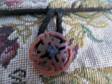Vegan Ethnic FLORAL TAPESTRY Shoulder Bag Crossbody Asia Button GREEN LEAF FLOWER