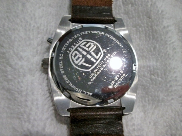 STUNNING FOSSIL BIG TIC ALL STAINLESS STEEL JR-8712 WATCH