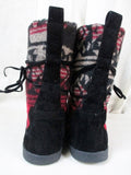 NEW MADDEN GIRL Aztec Maya Tapestry ANKLE BOOT WESTERN SHOE BLACK RED 8.5 Ethnic