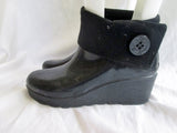 Womens SPERRY TOP SIDER SADIE Ankle Wellies Rain Boots Gumboots BLACK 7 Vegan