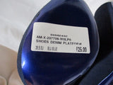 NEW NWT ALEXANDER McQUEEN DENIM PLATFORM SHOE Bootie 36.5 6 BLUE
