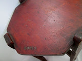 Vintage Antique LOUIS COLCA Mid-Century Modern Wood Stool Ottoman End Table Handmade