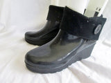 Womens SPERRY TOP SIDER SADIE Ankle Wellies Rain Boots Gumboots BLACK 7 Vegan