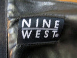 NINE WEST Knee High Suede LEATHER RIDING BOOTS Shoes Industrial BLACK 10