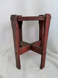 Vintage Antique LOUIS COLCA Mid-Century Modern Wood Stool Ottoman End Table Handmade