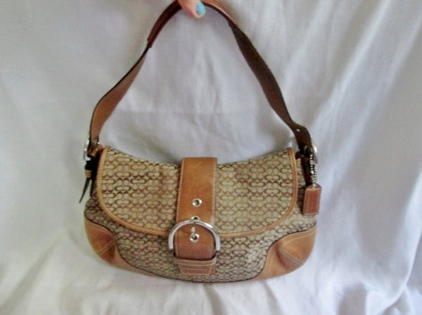 COACH 6808 Signature OP Jacquard Hobo Handbag Satchel Canvas COACH 6808 Signature OP Jacquard Hobo Handbag Satchel Canvas