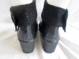 Womens SPERRY TOP SIDER SADIE Ankle Wellies Rain Boots Gumboots BLACK 7 Vegan