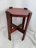 Vintage Antique LOUIS COLCA Mid-Century Modern Wood Stool Ottoman End Table Handmade