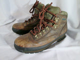 Mens TIMBERLAND 95100 WATERPROOF EURO HIKER Leather Boot 11.5 BROWN GREEN Trek