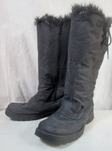 Womens TOTES Sherpa Mukluk Winter Lined Snow BOOTS Shoes BLACK 9 Vegan