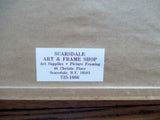 Signed MARY RUTHERFORD Country Sampler LITHOGRAPH Frame Print ART Quilt