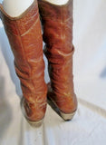 Womens STEVE MADDEN LEATHER Cowboy Slouch BOOT WESTERN BROWN 8.5 Boho