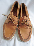 Womens L.L. BEAN Leather Moccasins Mocs Walking Boat Shoes BROWN 7.5 COGNAC