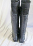 Womens WORTHINGTON Knee High LEATHER Moto RIDING BOOT BLACK 7.5