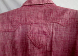 Womens BLACKBYRD Snap Up Rockabilly Retro Shirt MAUVE PURPLE L Bowling