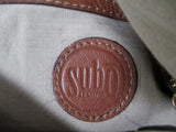SUBO Leather hobo satchel shoulder slouch bag CARAMEL BROWN M Signature