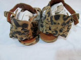 NEW Womens GIVENCHY Woven Suede Sandal Shoe LEOPARD 36 / 6 TAN $530