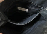 NINE WEST leather hobo satchel shoulder sling bag BLACK S bucket barrel tote