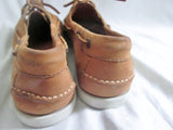 Womens L.L. BEAN Leather Moccasins Mocs Walking Boat Shoes BROWN 7.5 COGNAC