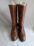 Womens BRAZIL Leather Riding HORSE Boot Cowboy Western 10 BROWN SADDLE