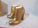 NEW NIB CHRISTIAN LOUBOUTIN ROCK GOLD CALF LAME Bootie Ankle Boot 37 6.5