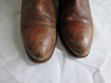 Womens BRAZIL Leather Riding HORSE Boot Cowboy Western 10 BROWN SADDLE