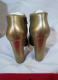 NEW NIB CHRISTIAN LOUBOUTIN ROCK GOLD CALF LAME Bootie Ankle Boot 37 6.5