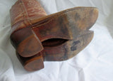 Womens BRAZIL Leather Riding HORSE Boot Cowboy Western 10 BROWN SADDLE