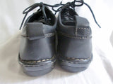 Womens BORN Hand Crafted Leather Lace Up Loafer Comfort Walking Shoes BLACK 7.5