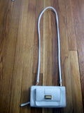 TIGNANELLO Leather Shoulder Bag Stitch Crossbody Travel Purse Wallet WHITE