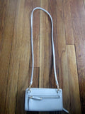 TIGNANELLO Leather Shoulder Bag Stitch Crossbody Travel Purse Wallet WHITE
