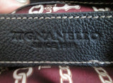 TIGNANELLO Leather Shoulder Bag Crossbody Purse Handbag Wallet BLACK