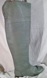 Womens BANANA REPUBLIC Leather Thigh High Over Knee Riding BOOT GRAY 11 GREY