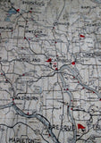 Vtg 1970 PHILLIPS MAP OF NORTHERN MAINE Chart NEW BRUNSWICK Hunt Fish
